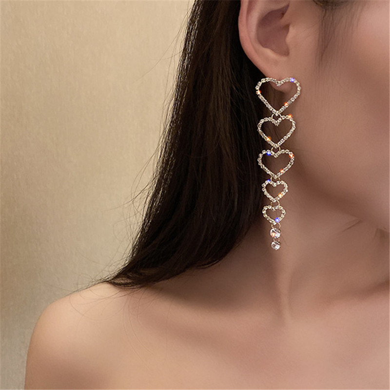 FYUAN-Love-Heart-Crystal-Drop-Earrings-for-Women-Bijoux-Long-Tassel-Rhinestone-Dangle-Earrings-Statement-Jewelry-1