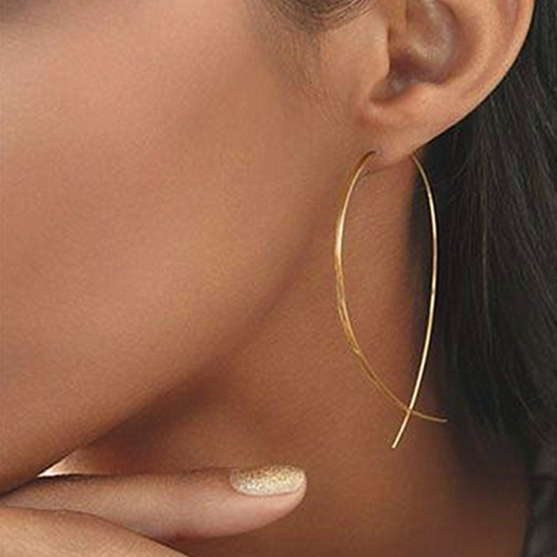New-Fashion-Dangle-Hanging-Long-Drop-Earrings-Ear-line-For-Women-simple-Snake-chain-Tassel-Jewelry